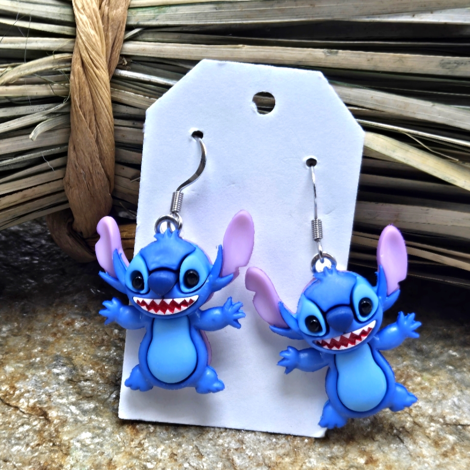 Stitch Earrings Disney Lilo & Stitch Dangle Drop Jewelry Light Weight Handmade